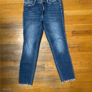 Flying Monkey distressed blue jeans frayed ankle - size 30 EUC